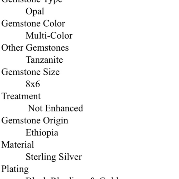 Awe inspiring Genuine Opals & Tanzanite Ring - Picture 7 of 7